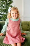 Winter Berry Jumper + Green Scalloped Shirt