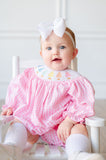 Rainbow Christmas Trees Smocked Birdie Bubble