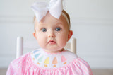Rainbow Christmas Trees Smocked Birdie Bubble