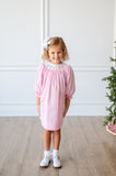 Rainbow Christmas Trees Smocked Helen Dress