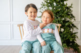 Santa Dogs Smocked Beau T-Shirt/Pants Set