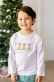 Santa Dogs Smocked Beau T-Shirt/Pants Set