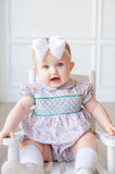Fall Floral Smocked Pima Cotton Emma Bubble