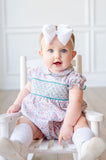 Fall Floral Smocked Pima Cotton Emma Bubble