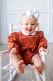 Golden Orange Smocked Pima Cotton Emma Bubble