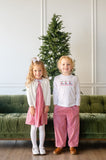 Golfing Santa Smocked Beau T-Shirt/Pants Set
