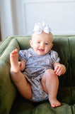 Green Retro Bows Pima Cotton Emma Bubble