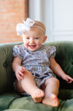 Green Retro Bows Pima Cotton Emma Bubble