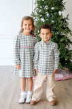 Holiday Golden Fields Plaid Annie Dress