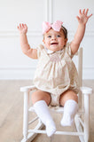 Pink Floral Smocked Emmie Bubble