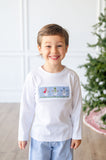 Snowmen Smocked Beau T-Shirt/Pants Set