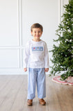 Snowmen Smocked Beau T-Shirt/Pants Set