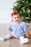 Snowmen Smocked Birdie Bubble