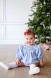 Snowmen Smocked Birdie Bubble