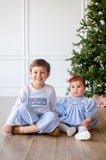 Snowmen Smocked Birdie Bubble