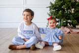Snowmen Smocked Beau T-Shirt/Pants Set