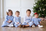 Snowmen Smocked Birdie Bubble