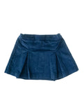 flat lay of navy blue corduroy skirt for girls