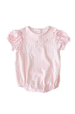 Pink Gingham Scallop Peter Pan Collar Shirt & Onesie