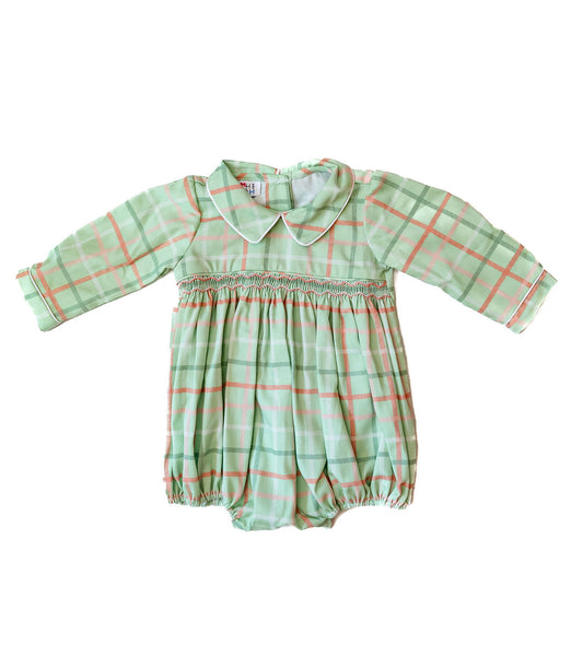 Christmas Plaid Smocked Arthur Bubble