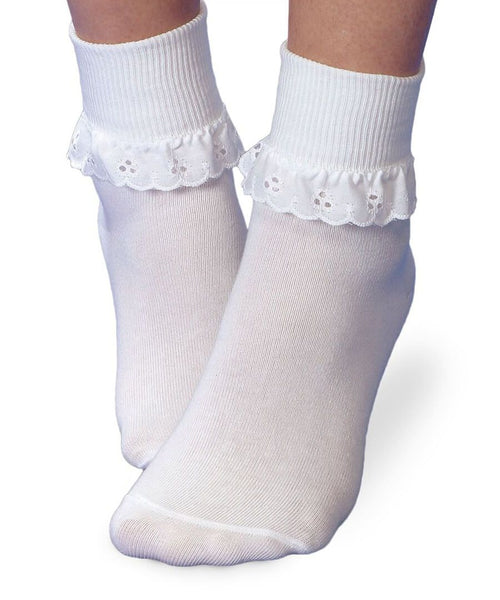 Jefferies Eyelet Socks - white