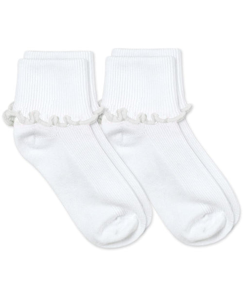 Jefferies Ripple Edge Socks - white