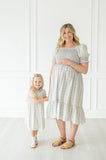 Women's Floral Ribbon Smocked Dress