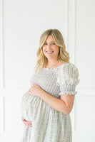 Women's Floral Ribbon Smocked Dress