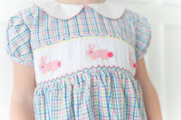 Colorful Plaid Bunny Eleanor Bubble