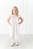Cat and Bird Toile Helen Dress