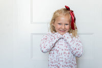 Winter Toile Smocked Top