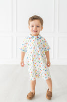 Party Birds Collared Romper