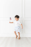 American Flag Polo/Shorts Set