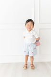 American Flag Polo/Shorts Set