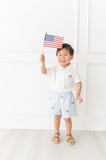 American Flag Polo/Shorts Set