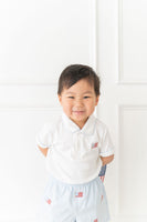 American Flag Polo/Shorts Set